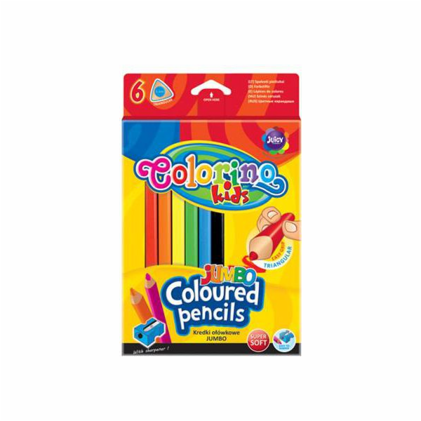 Patio Pencil pastelky 6 trojúhelníkových barev Jumbo Colorino