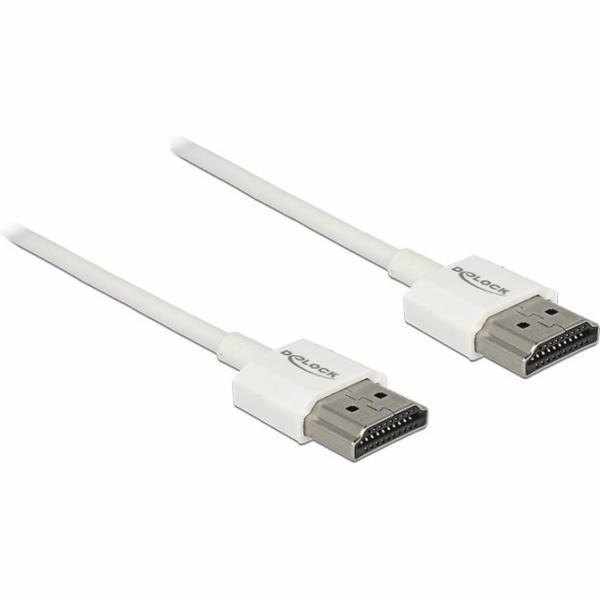 Delock HDMI - HDMI kabel 1,5 m bílý (85126)