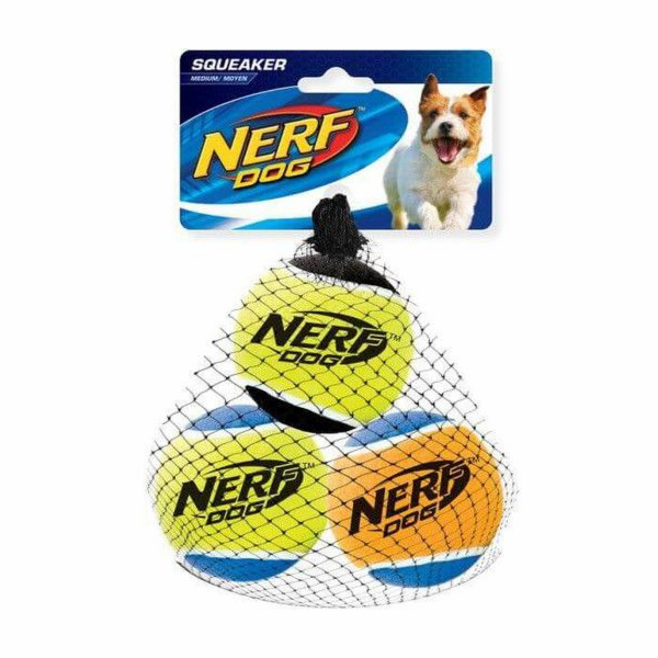 HAGEN Nerf tenisový míček Squeaky Medium 3 ks