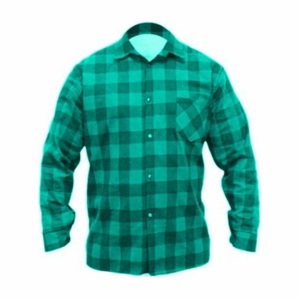 Dedra zelená flanelová košile, velikost M, 100% bavlna (BH51F4-M)