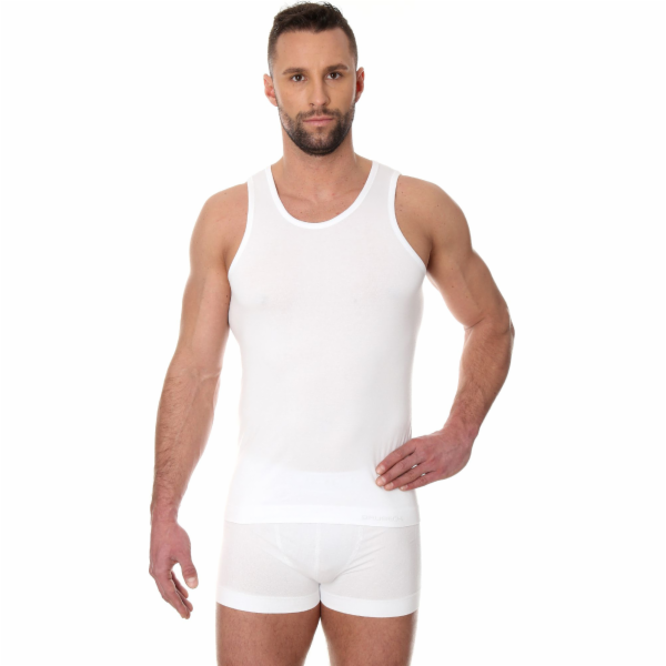 Pánské bavlněné tričko Brubeck Comfort, bílé, velikost M (TA00540A)