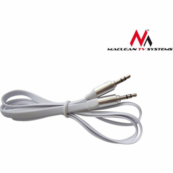 Maclean Jack 3,5 mm - Jack 3,5 mm kabel 1 m bílý (MCTV-694 W)