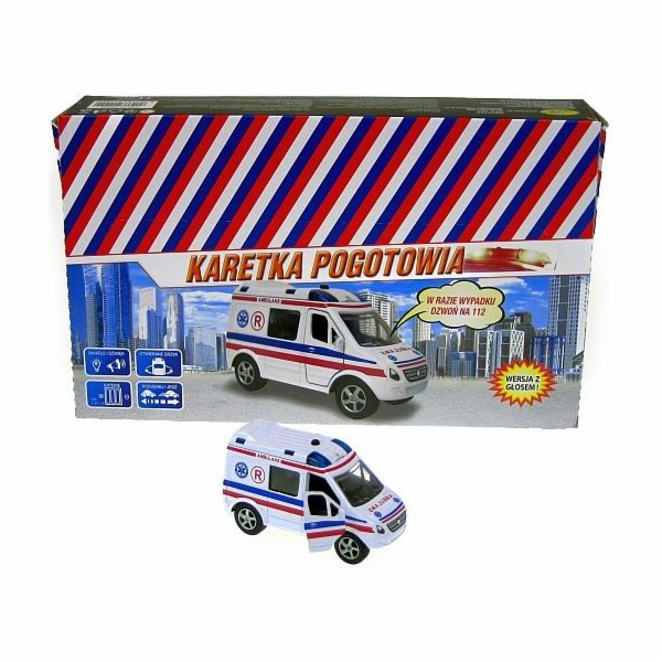 Hipo Auto Ambulance Van 11cm s hlasem (HKG090)
