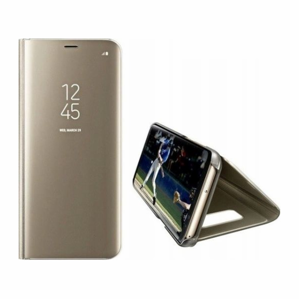 Pouzdro Clear View Samsung M51 M515 zlato/zlaté