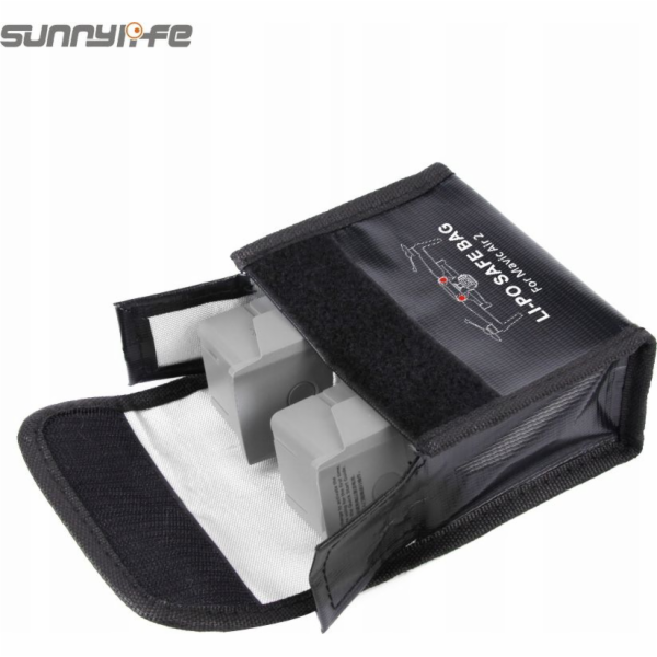 SunnyLife přenosné pouzdro na 2x baterii pro DJI Mavic Air 2 / ohnivzdorné