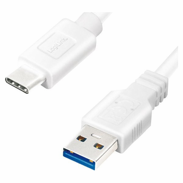 LogiLink USB kabel LOGILINK CU0177 LOGILINK - USB 3.2 Gen1x1 kabel, USB-A samec na USB-C samec, bílý, 3m