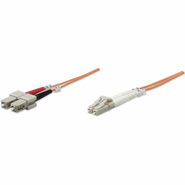Intellinet Network Solutions Fiber Optic Patchcord, LC-SC duplex 1m 50/125 OM2 multimode (470353)