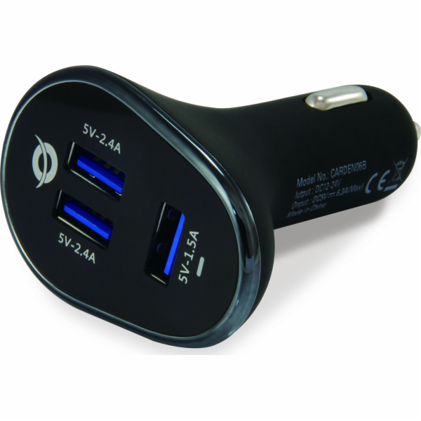 Concepttronic CONCEPTRONIC 3-portová USB nabíječka do auta, 31,5W