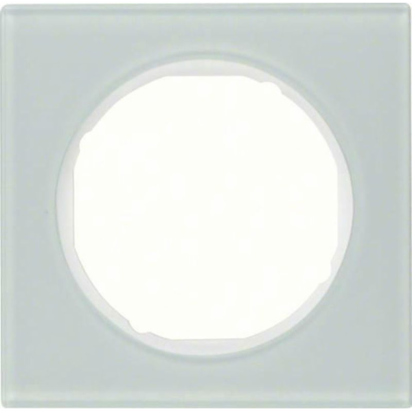 Hager Polo Berker R.3 Jednorámové tvrzené sklo bílé 10112209