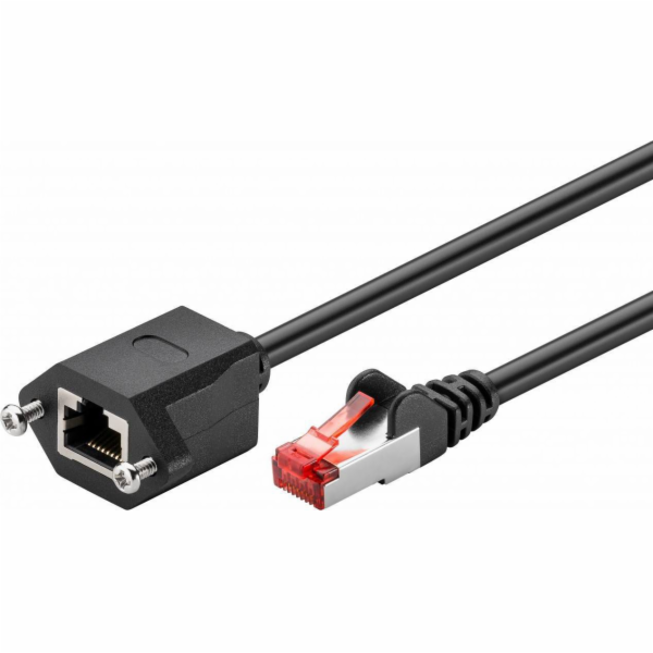 Goobay F/UTP patch kabel prodlužovací kat.6 černý 1m (77556)