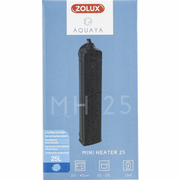 Zolux ZOLUX AQUAYA Mini Heater - ohřívač pro akvária 10-25 l, černý