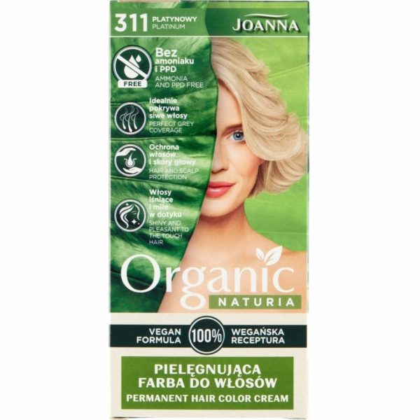 JOANNA PROFESSIONAL Joanna Naturia Organická pečující barva na vlasy 311 Platinum | DOPRAVA ZDARMA OD 250 PLN