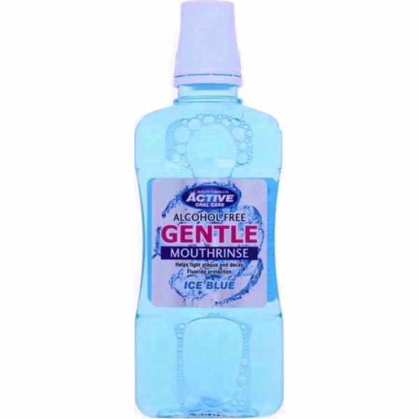 Active Oral Care Bezalkoholová ústní voda s fluoridem Ice Blue 500 ml