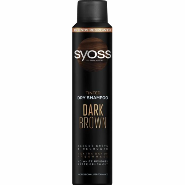 SYOSS_Tinted Dry Shampoo Dark Brown suchý šampon pro tmavě hnědé vlasy 200ml