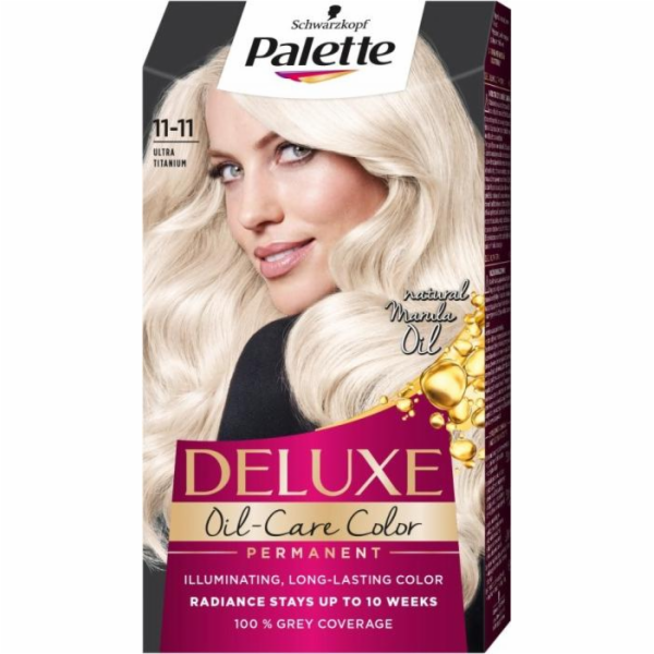 Palette PALETTE_Deluxe Oil-Care permanentní barvicí barva na vlasy s mikro-olejemi 11-11 Blond Ultra Titanium