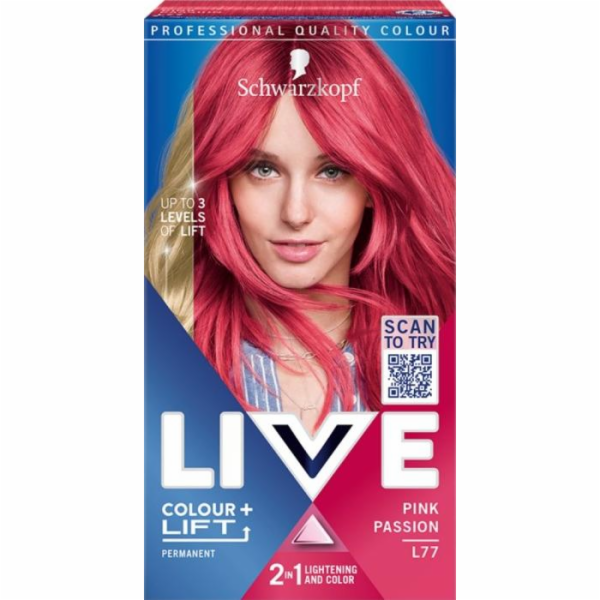 Schwarzkopf SCHWARZKOPF_Live Color Lift 2v1 zesvětlující a barvící barva na vlasy L77 Pink Passion