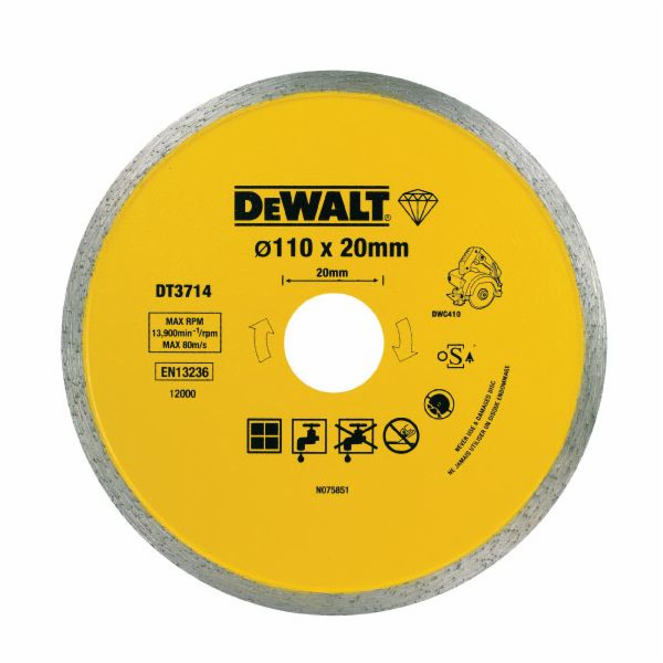 Dewalt Diamond kotouč 110x20mm průběžný pro DWC410 (DT3714)