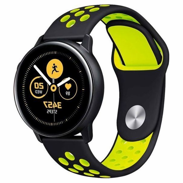 Sportovní měkký pásek Alogy Alogy pro Samsung Gear S3/ Watch 46mm Černožlutý univerzální