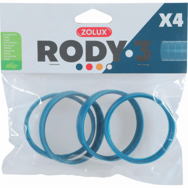 Zolux Konektor ZOLUX RODY3, 4 ks., modrý