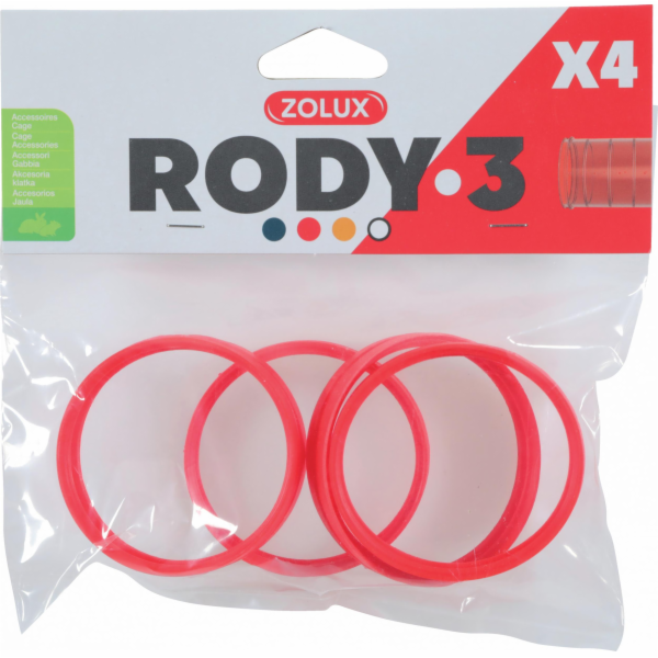 Zolux Konektor ZOLUX RODY3, 4 ks, červený