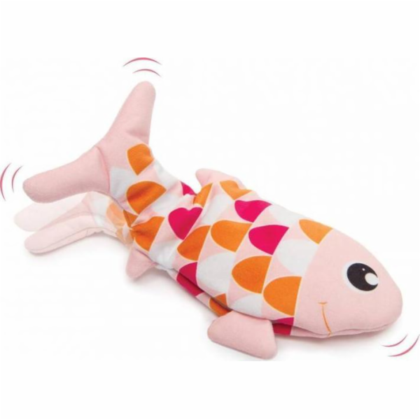 Catit Groovy rybka, hračka, pro kočky, růžová, 25 cm, s catnip, USB nabíjení