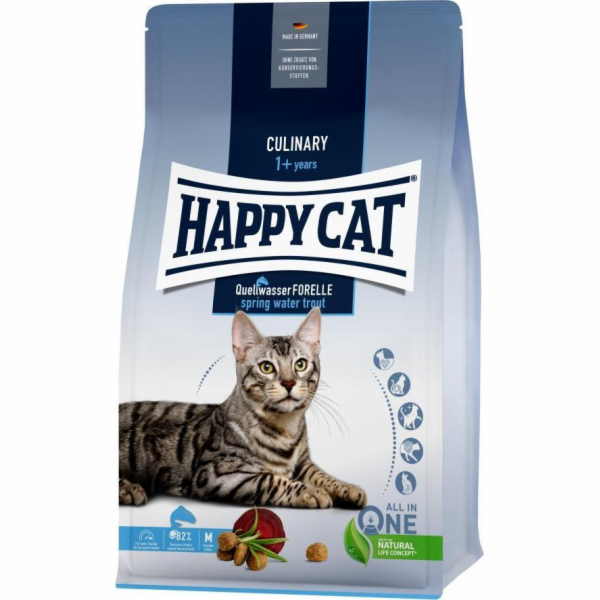 Happy Cat Culinary Spring Water Pstruh, suché krmivo, pro dospělé kočky, pstruh, bez kuřete, 300 g, sáček