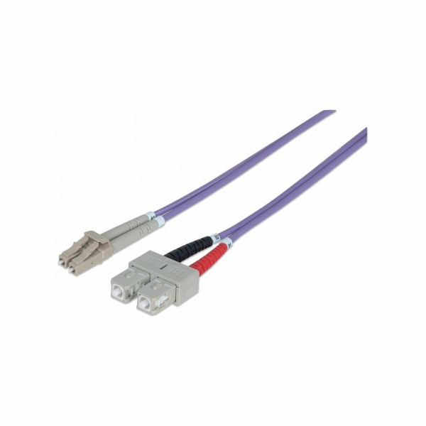 Intellinet Network Solutions LC/SC OM4 optický propojovací kabel 50/125um Duplex Multimode, 3m, fialový (750936)