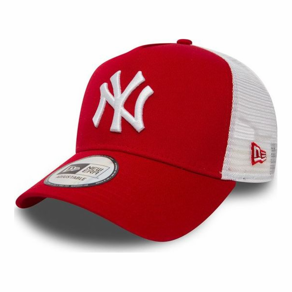 Červená a bílá čepice New Era New York Yankees Clean A Frame Trucker (11588488)