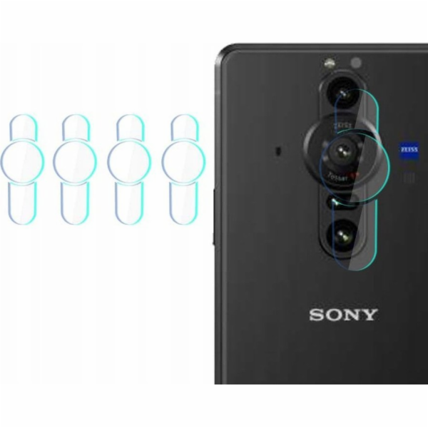 Hybridní sklo pro objektiv fotoaparátu 3MK Ochrana objektivu Sony Xperia Pro I 5G [4 PACK]