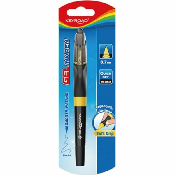 Keyroad KEYROAD Smoozzy gelové pero, 0,7mm, blistr, mix barev
