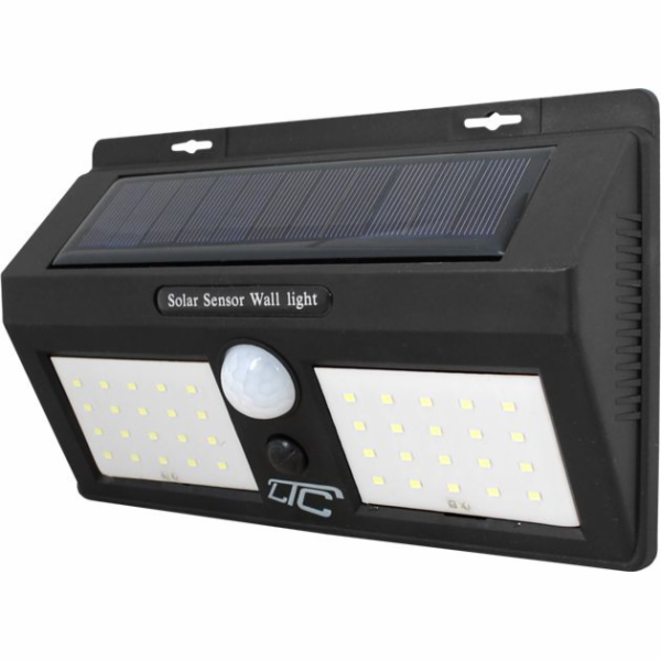 LTC nástěnné svítidlo LTC LED solární svítidlo 40xSMD 8W, 1000lm, 1200mAh PIR + solární panel.