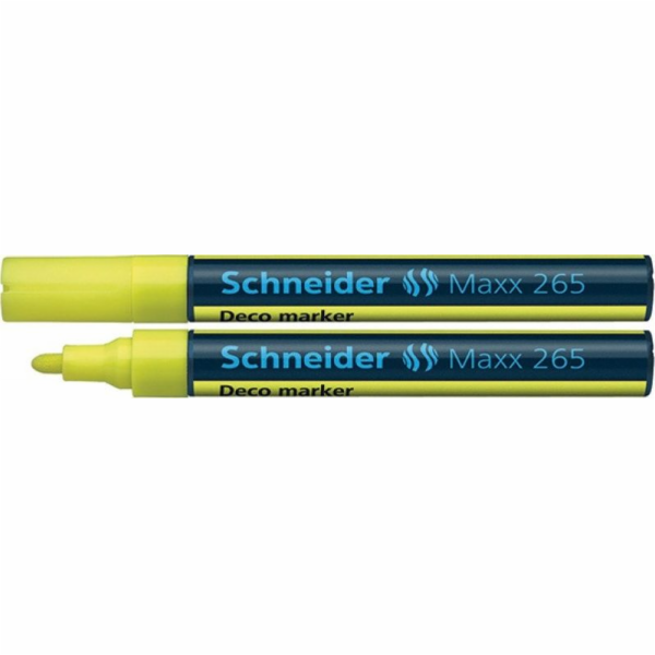Schneider SCHNEIDER Maxx 265 Deco křídový popisovač, kulatý, 2-3mm, přívěsek, žlutý
