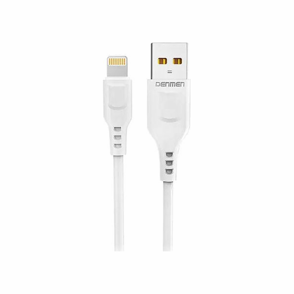 Denmen USB-A – Lightning kabel 1 m bílý (29347)