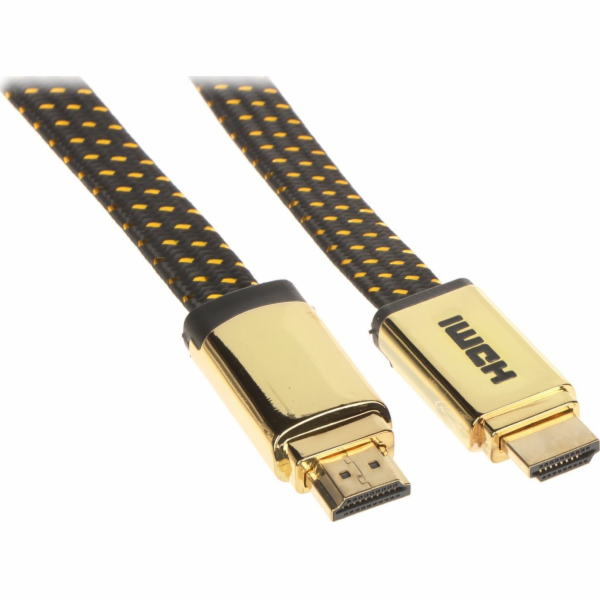 N/A HDMI – kabel HDMI 1 m zlatý (HDMI-1.0-MFL)