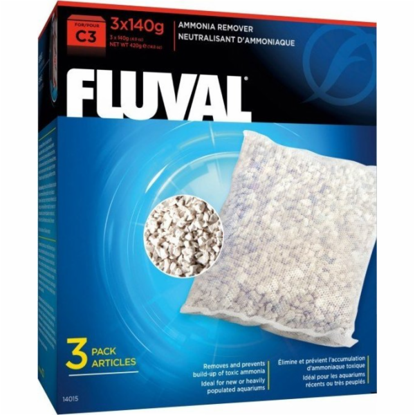 Fluval Ammonia Remover cartridge pro filtr C3, 3x140g