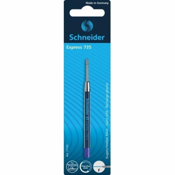 Schneider SCHNEIDER Express 735 F náplň do pera, 0,7 mm, blistr, modrá