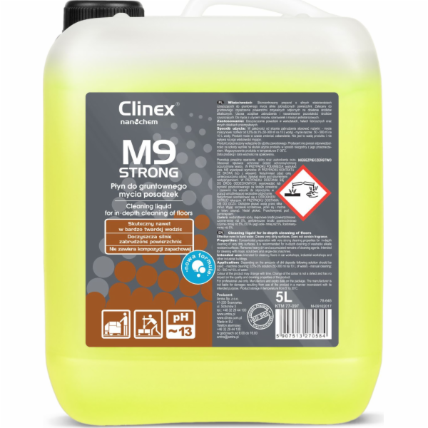 Clinex Tekutina na čištění silně znečištěných podlah CLINEX M9 Strong 5L Tekutina na čištění silně znečištěných podlah CLINEX M9 Strong 5L