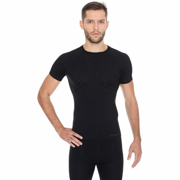 Brubeck pánské tričko Active Wool, černé, velikost M (SS11710)