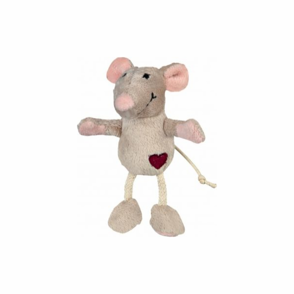 Plyšová myš Trixie, 11 cm, béžová