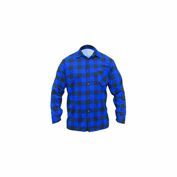Dedra Modrá kostkovaná flanelová košile Dedra BH51F2-S