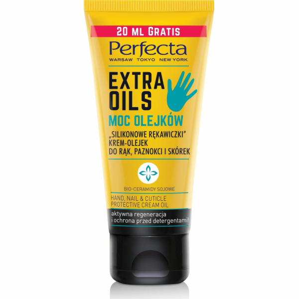 Perfecta Extra Oils krém na ruce-olej silikonové rukavice 80 ml