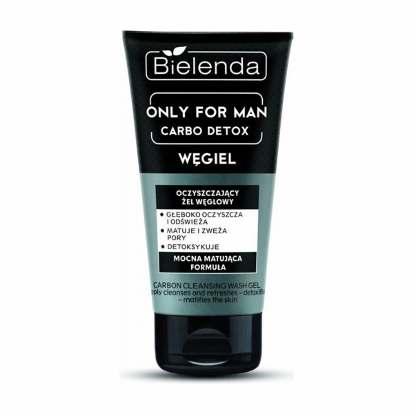 Bielenda Only for Man Carbo Detox Čisticí gel na mytí obličeje s uhlíkem 150ml
