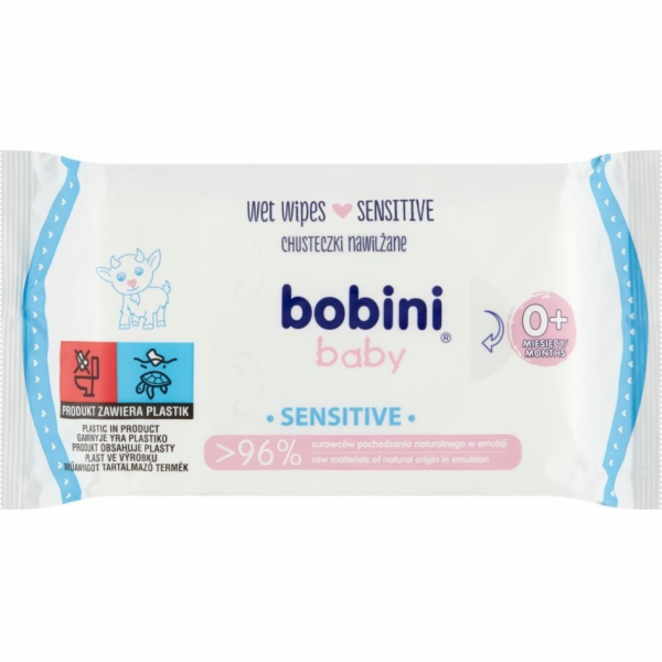 Bobini BOBINI_Baby vlhčené ubrousky pro děti a kojence Sensitive 60 ks