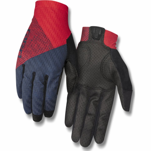Dámské cyklistické rukavice GIRO Riv'ette CS, červená, tmavě modrá a černá, velikost L