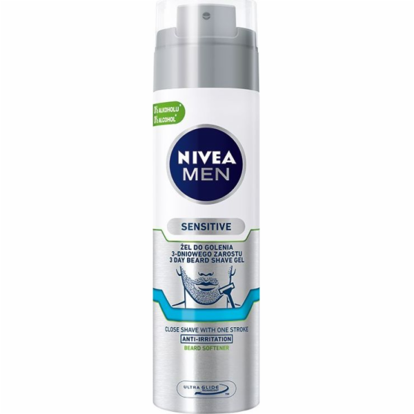 Nivea NIVEA MEN Sensitive gel na holení na 3denní vousy 200ml