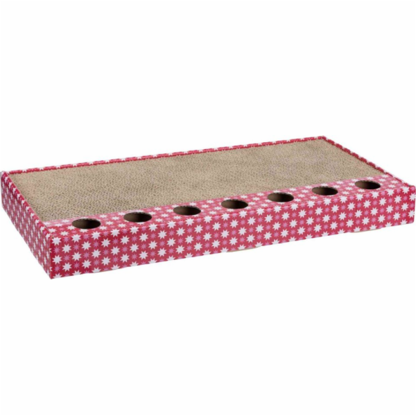 Trixie Kartonové škrabadlo s hračkami 48 × 25 cm růžové (TX-48005)