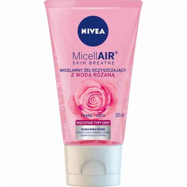 Nivea Micell Air Skin Breathe Micelární čisticí gel s růžovou vodou 150 ml
