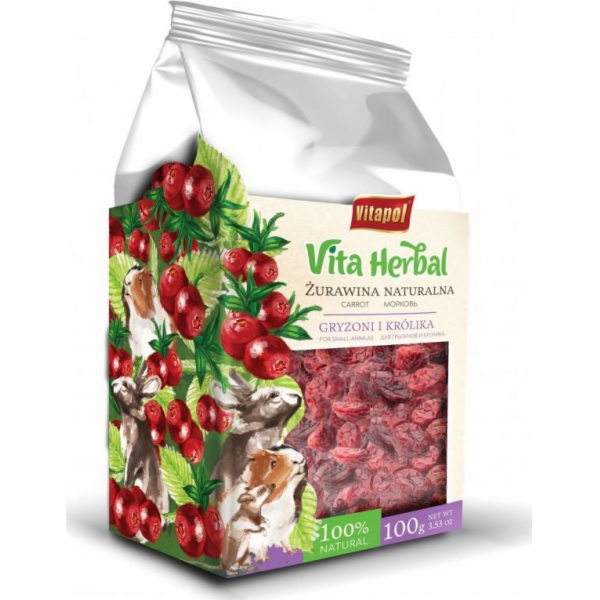 Vitapol Vita Herbal pro hlodavce a králíky, přírodní brusinky, 30g