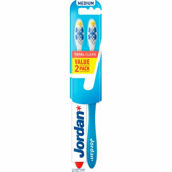 Jordan Total Clean zubní kartáček střední 2 kusy