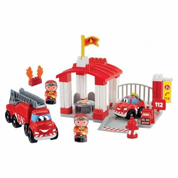 Požární stanice Ecoiffier Abrick s vozidly a figurkami